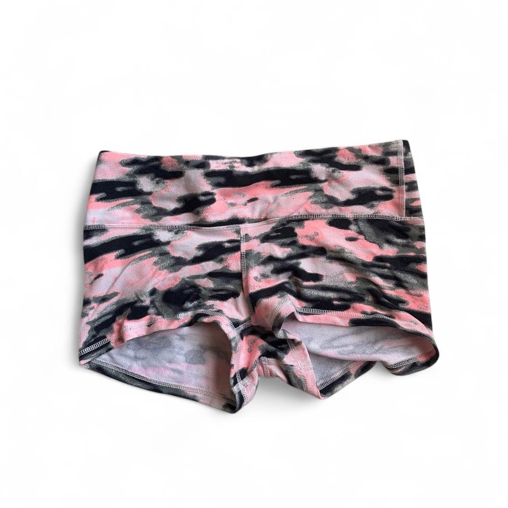 Lululemon Women’s Camouflage Stretch Athletic Shorts Pink Black Gray Size 8