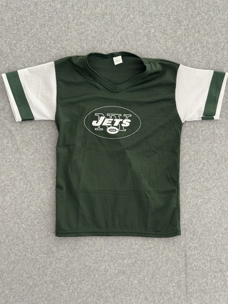New York Jets Mesh Jersey Green V-Neck Football Top Franklin Kids Youth Medium