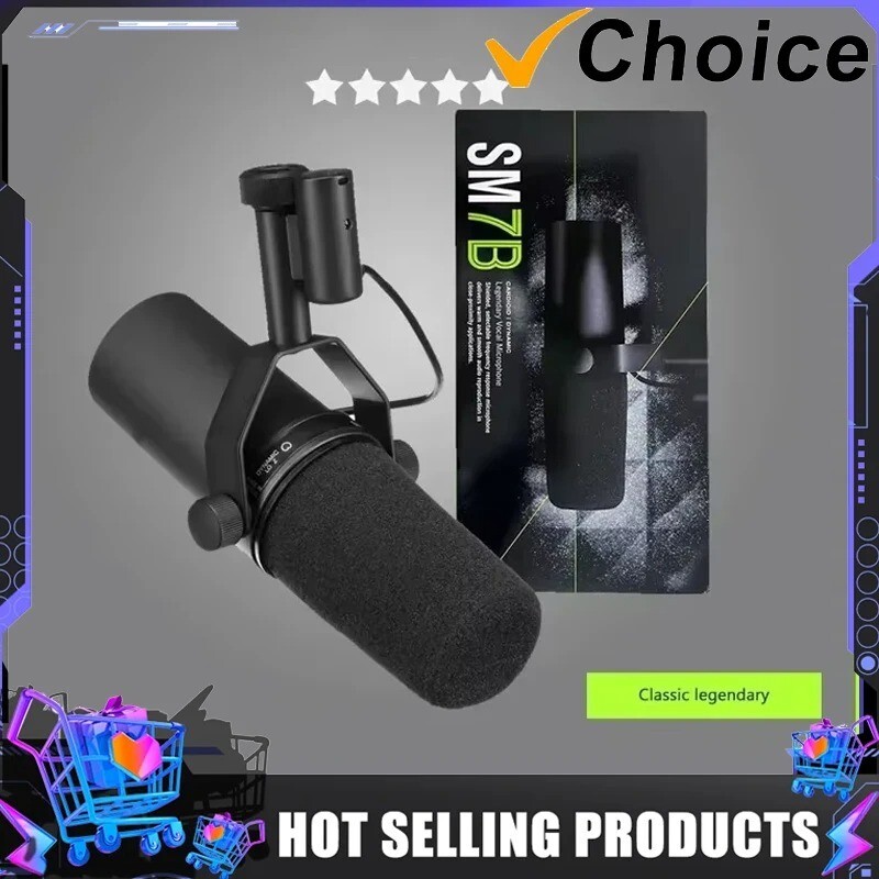 SM7B Cardioid Dynamic Studio Mic with Selectable Frequency Response
