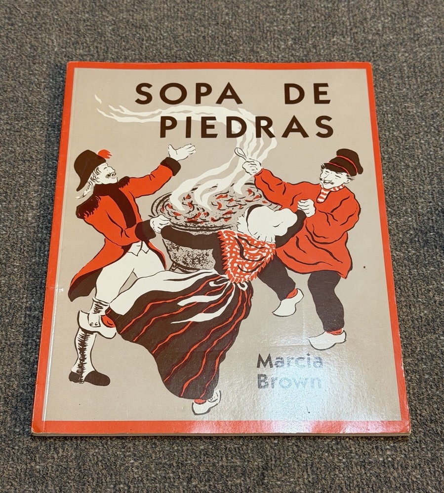 Sopa de Piedras Marcia Brown Spanish Stone Soup Kids Book Vintage