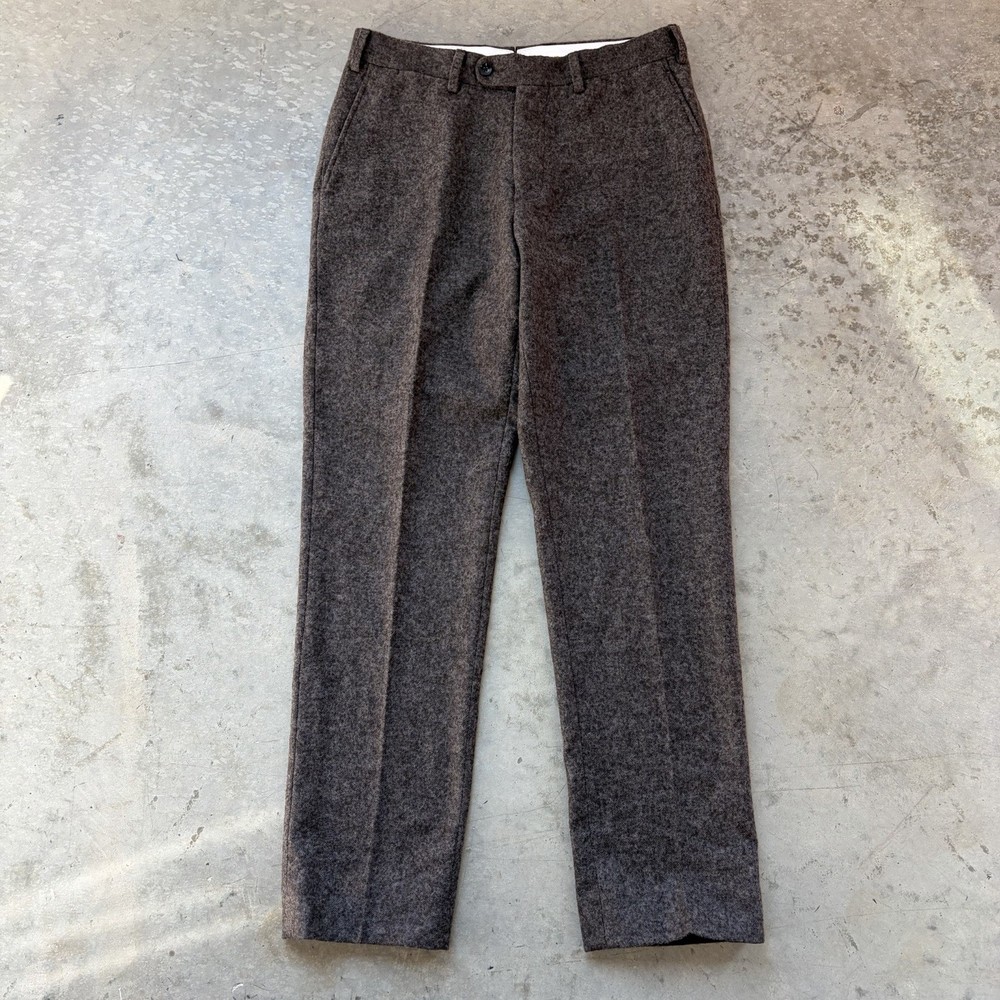 Suitsupply Brescia Pants Alpaca Wool Blend Brown Dress Trousers Sz 46 (US 30x29)