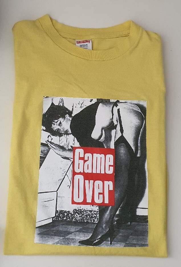 SS09 Supreme Game Over Tee large yellow T-Shirt vintage 2009 Very Rare