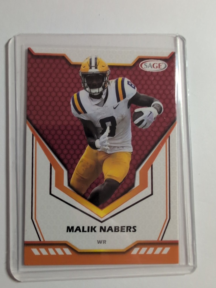 2024 SAGE  Malik Nabers  Rookie LSU Tigers #26 New York Giants Stud Receiver!!