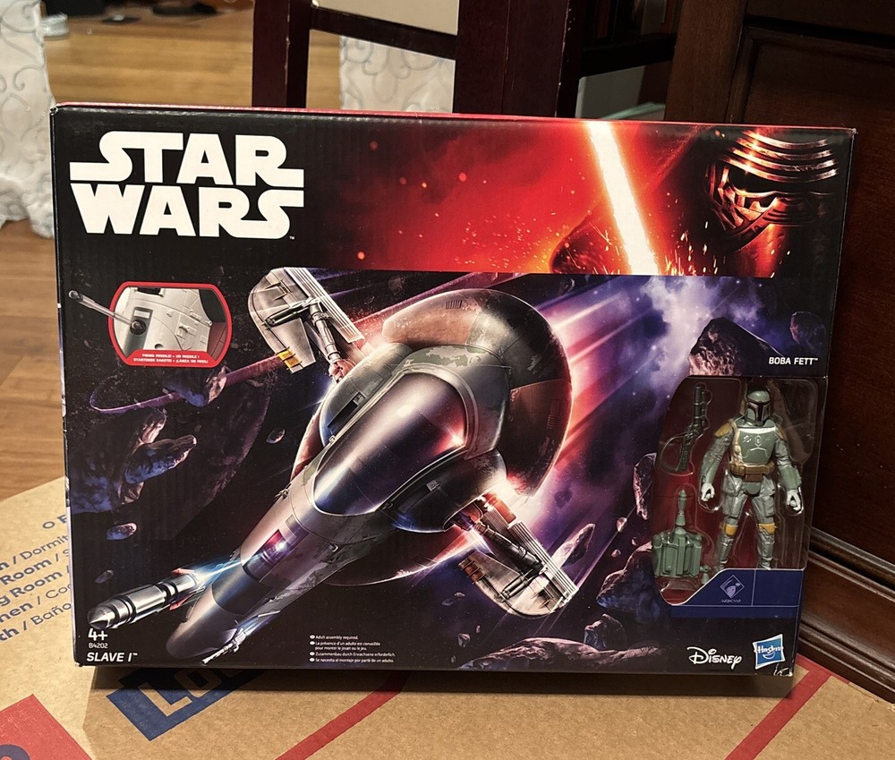 STAR WARS Boba Fett Slave 1 Figure and Ship from Empire Strikes Back NISB