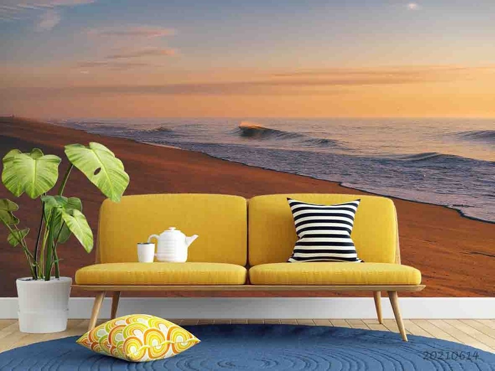 3D Ocean Beach Sky Landscape Wall Murals Wallpaper Murals Wall Sticker