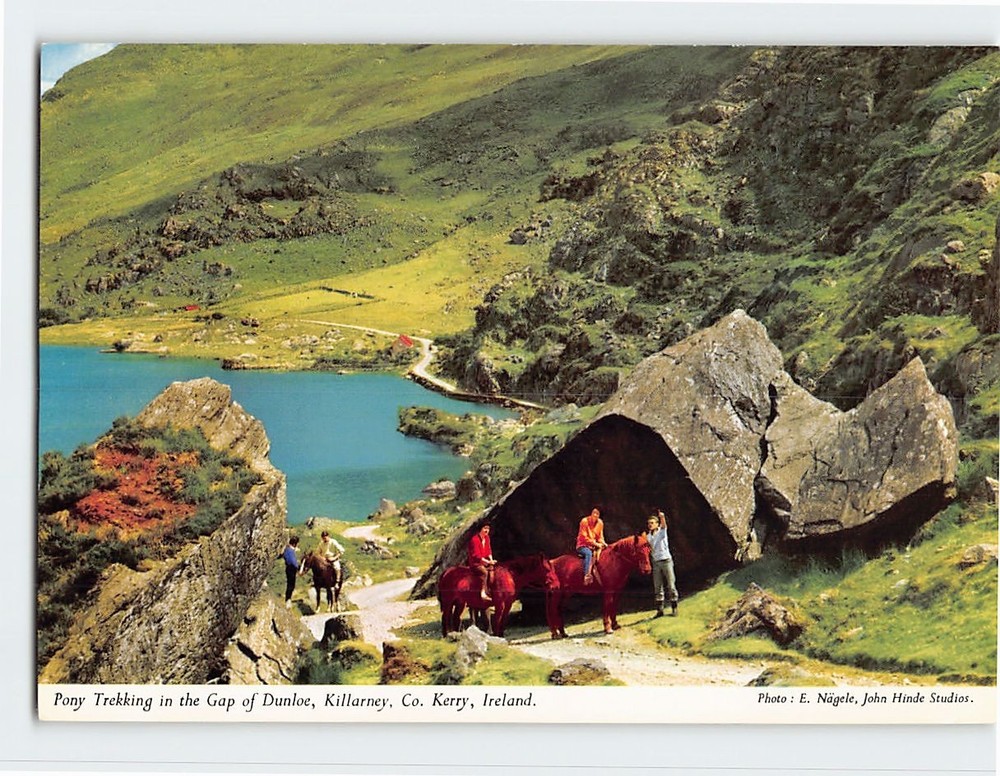 Postcard Pony Trekking in the Gap of Dunloe Killarney Kerry Ireland