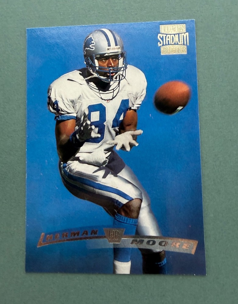 1996 Topps Stadium Club Football Herman Moore #228 Detroit Lions
