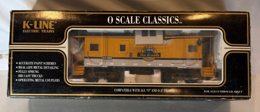 K-Line K613-1491 O Gauge Rio Grande Extended Vision Caboose #01503