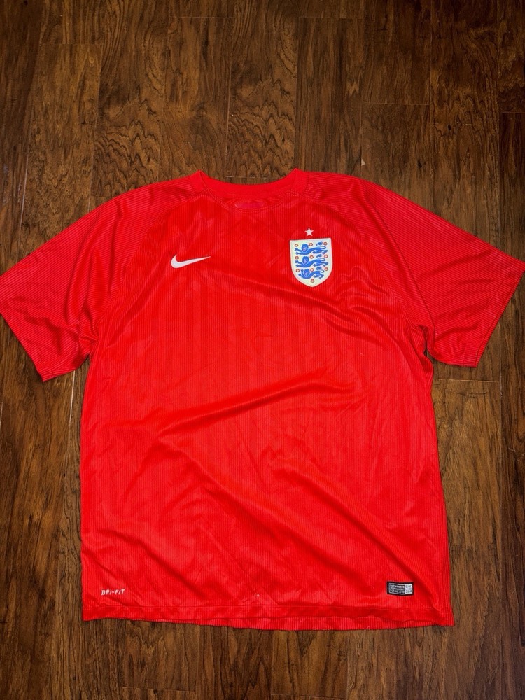 vintage nike england soccer jersey 3XL Red World Cup Football