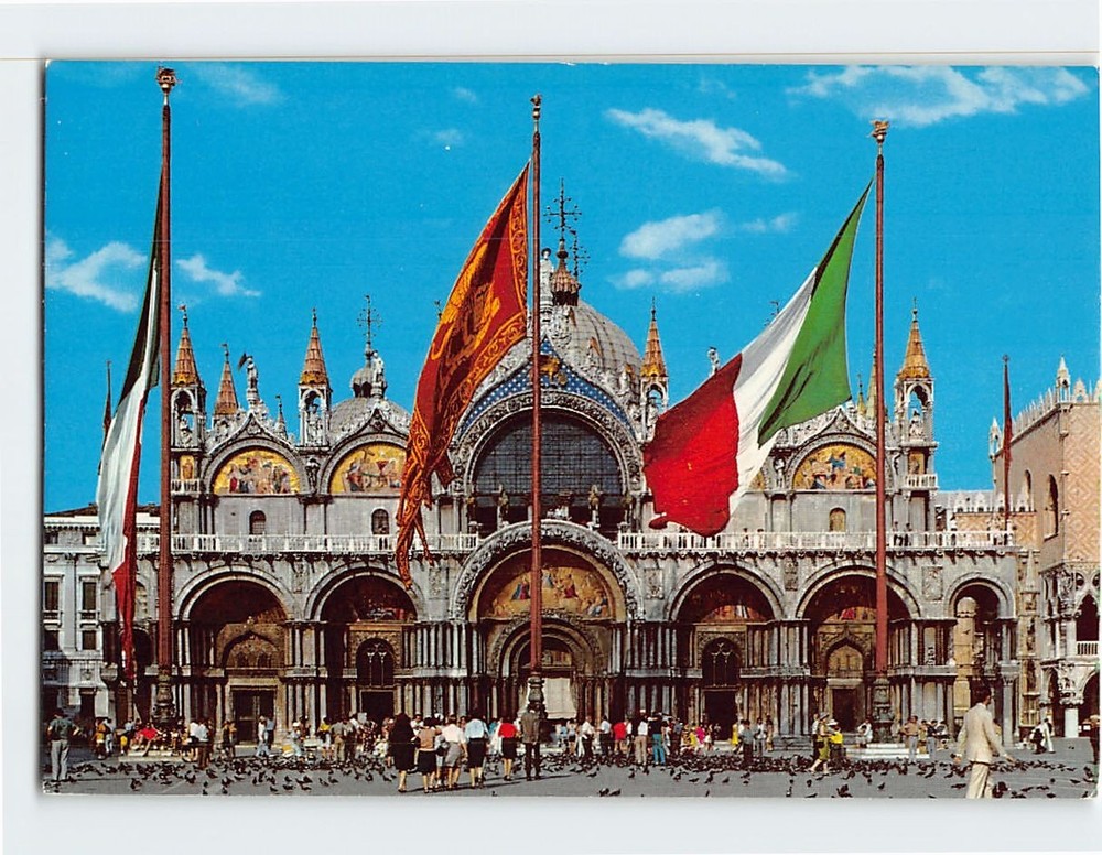 Postcard St. Mark's Church Venice Italy