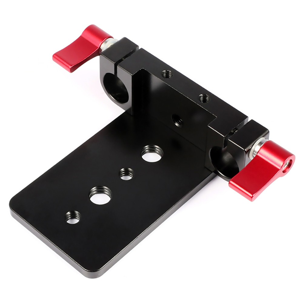 Alloy Double Rod Clamp Mounting Adapter For 15mm Rail Rod System Pipe Clamp Base