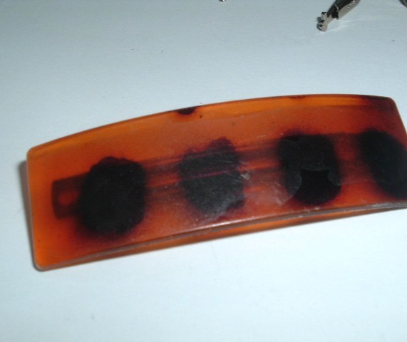 Vintage French Tortoise  Lucite 3.5