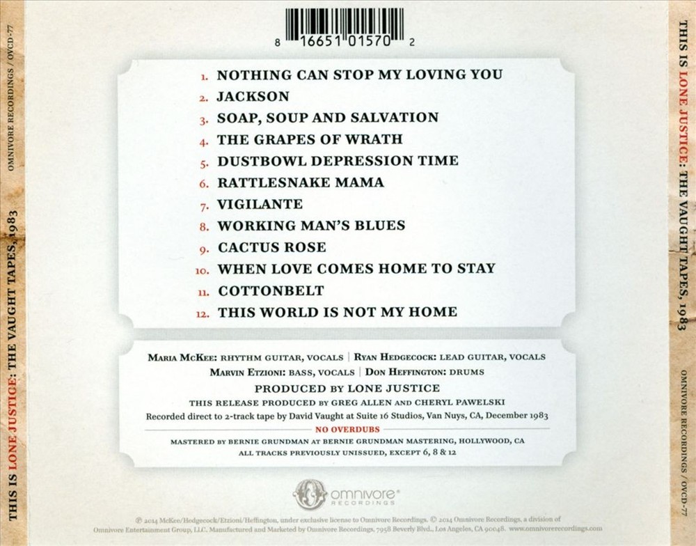 Lone Justice This Is Lone Justice: The Vaught Tapes, 1983 New Cd