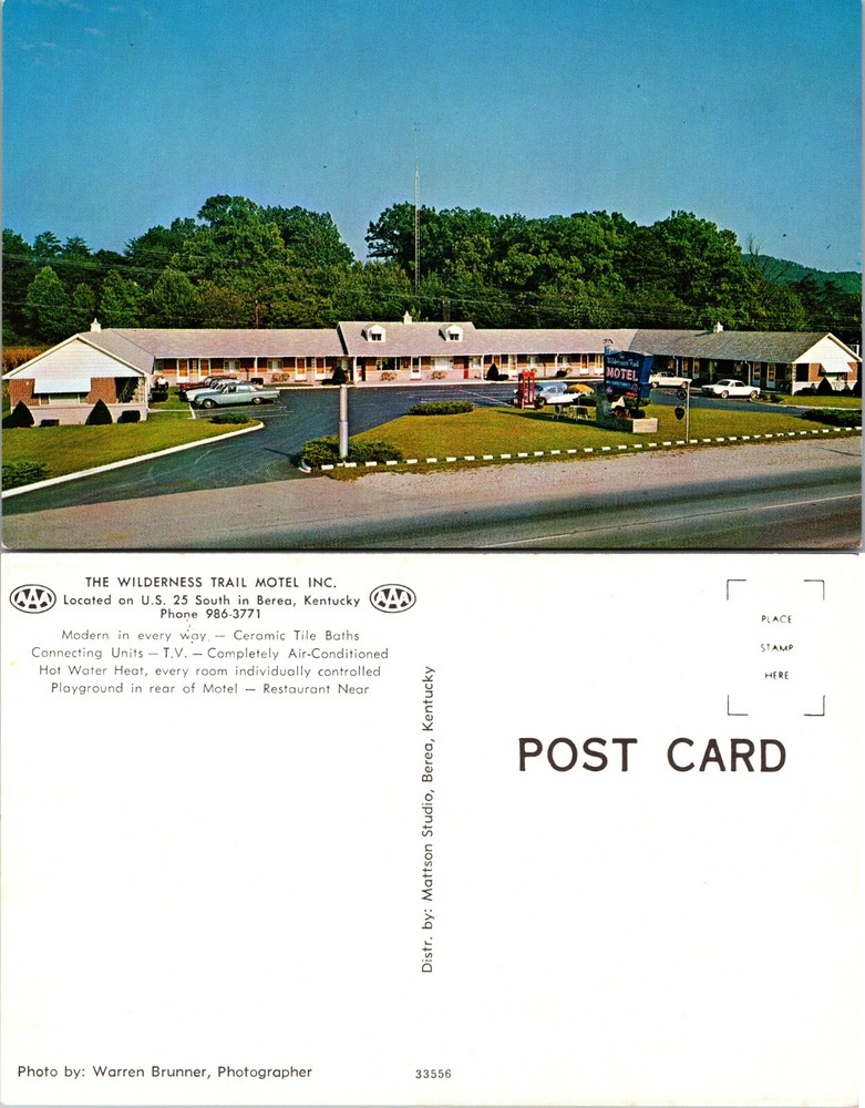 Wilderness Trail Motel Inc Berea Kentucky KY Postcard