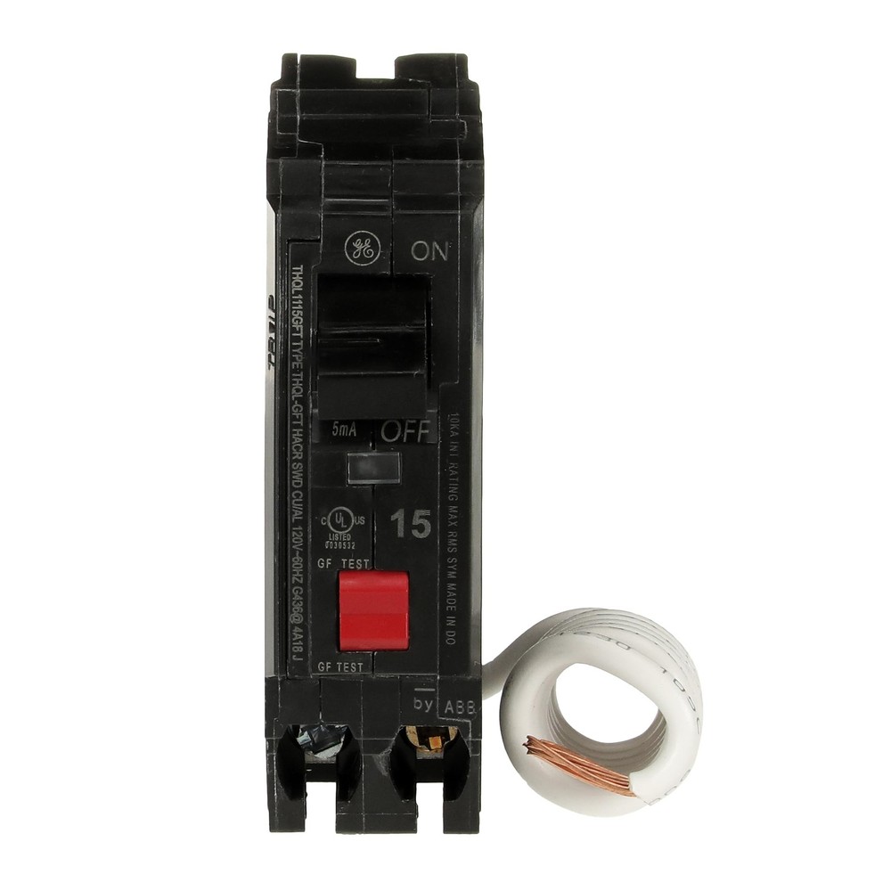 ABB QLine® THQL1115GFTP 15A Ground Fault Interrupter Circuit Breaker • 15 Amp...