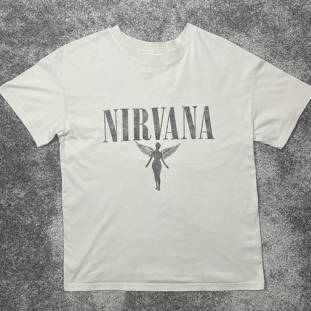 H&M Nirvana In Utero T Shirt Men's XS Grunge Y2K Skater Rock Band Alternative