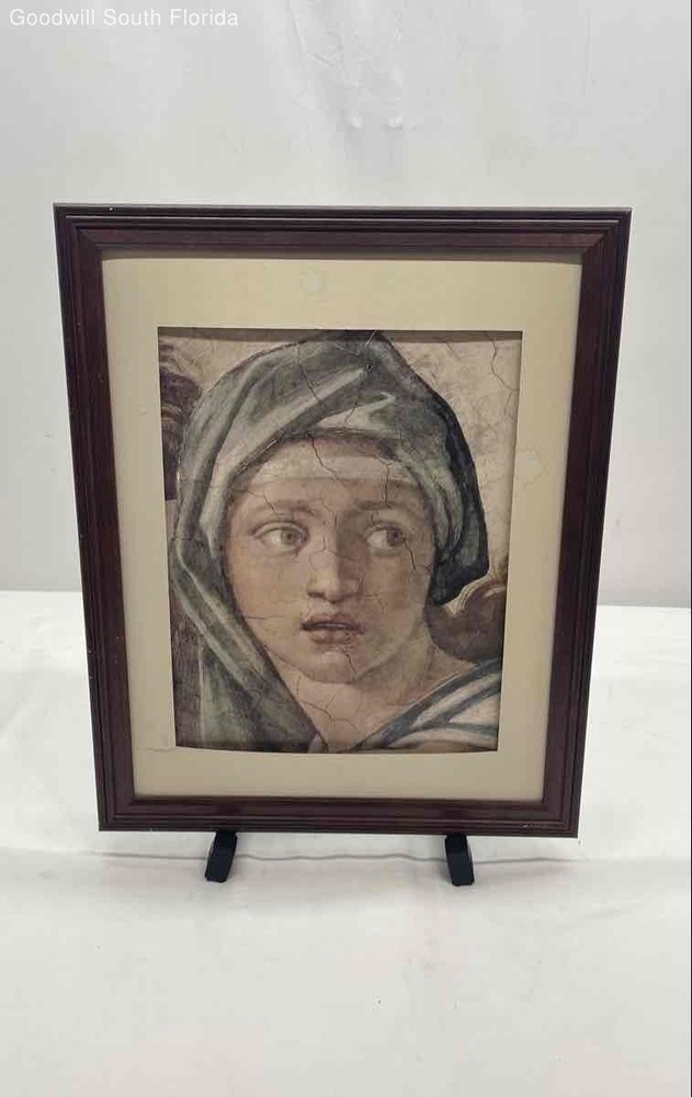 Delphic Sibyl By Michelangelo Buonarroti Replica Print Framed Wall Decor Art