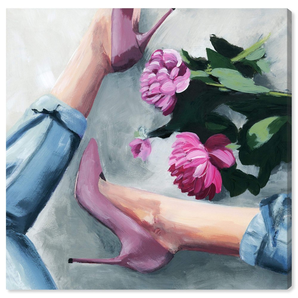 Fashion and Glam Wall Art Canvas Prints 'Jeans and Heels' Home Décor, 20 in x...