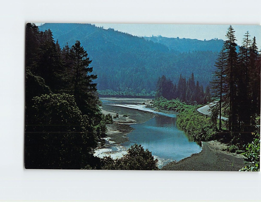 Postcard South Fork of the Eel River & Redwood Highway California USA