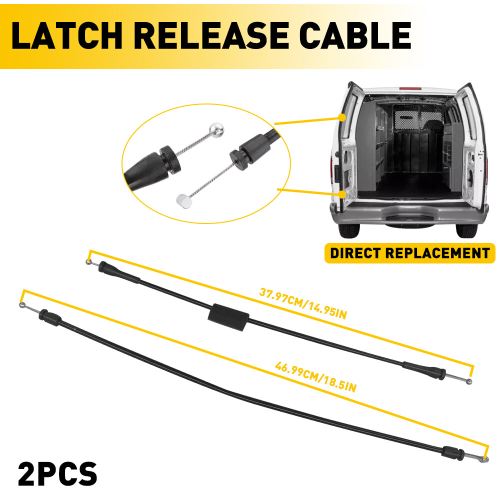 Left Cargo Door Upper&Lower Door Latch Release Cable fits Ford E150 250 350 M