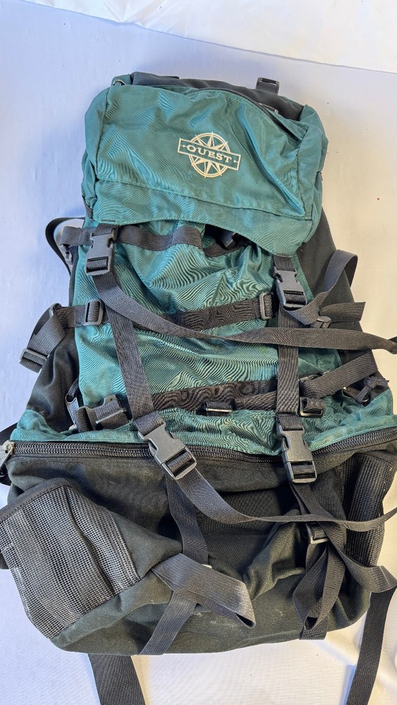 Quest 65L Internal Frame Hiking Backpack Green/Black
