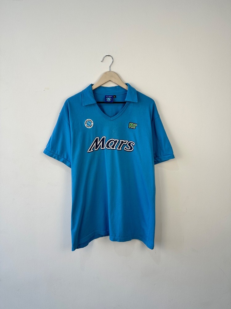 SSC Napoli 1988-89 Mars Retro Reissue Football Shirt Ennerre NR Style XL