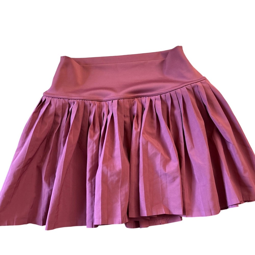 ALO ALO Yoga Grand Slam Pleated Mini Skirt In Plum Purple Size Small