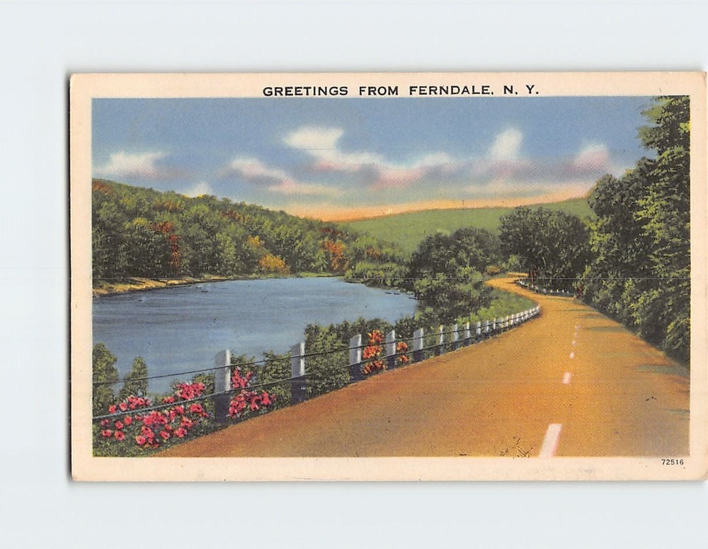 Postcard Nature Scenery Greetings from Ferndale New York USA