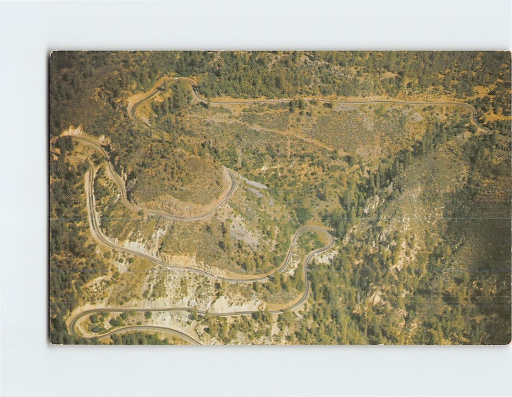 Postcard Aerial View of Switchbacks in Oak Creek Canyon USA