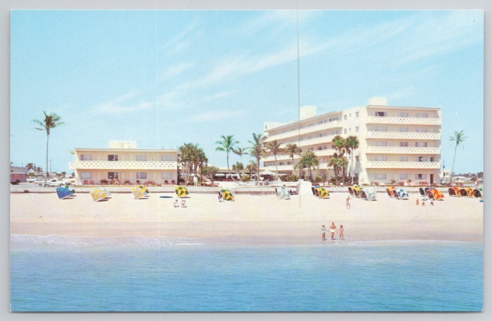 Galt Ocean Mile Hotel Fort Lauderdale FL Beach Aerial View Vintage Postcard