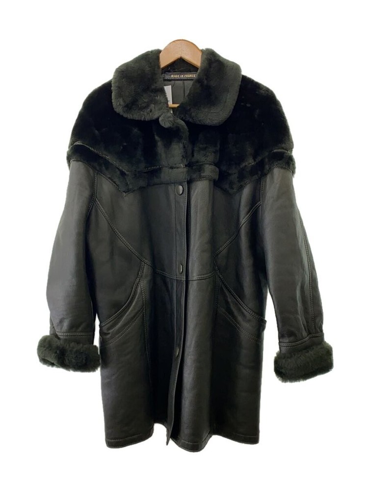 Men's Green Leather Blouson Jacket Size 40 X-290 1306