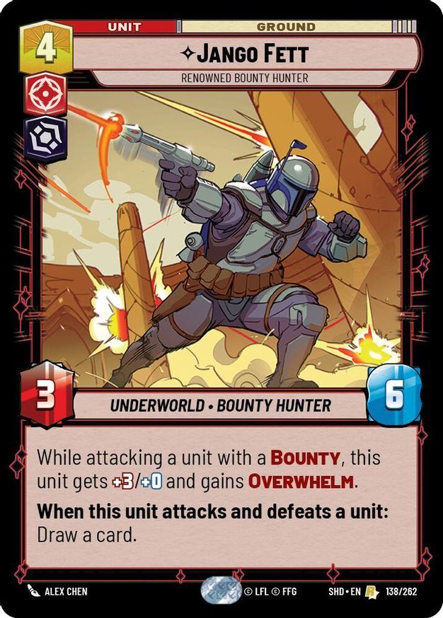 Star Wars Unlimited Jango Fett (138/590) Shadows of the Galaxy NM
