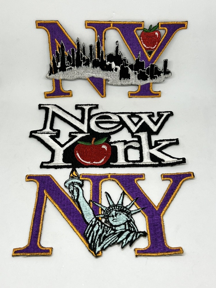 Set 3 NY Big Apple Statue Liberty Embroidered Patches 3
