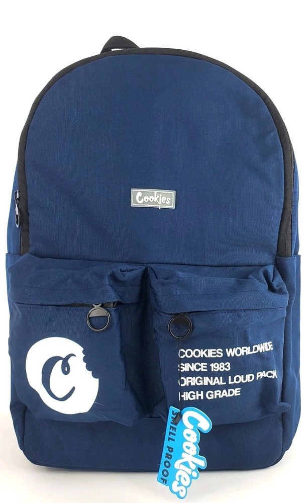 Navy Blue Smell Proof Cookies Bookbag Backpack