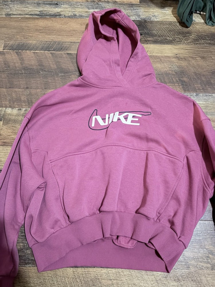Nike Pink Youth XL Pullover Hoodie Logo Graphic Long Sleeve Hooded Teens