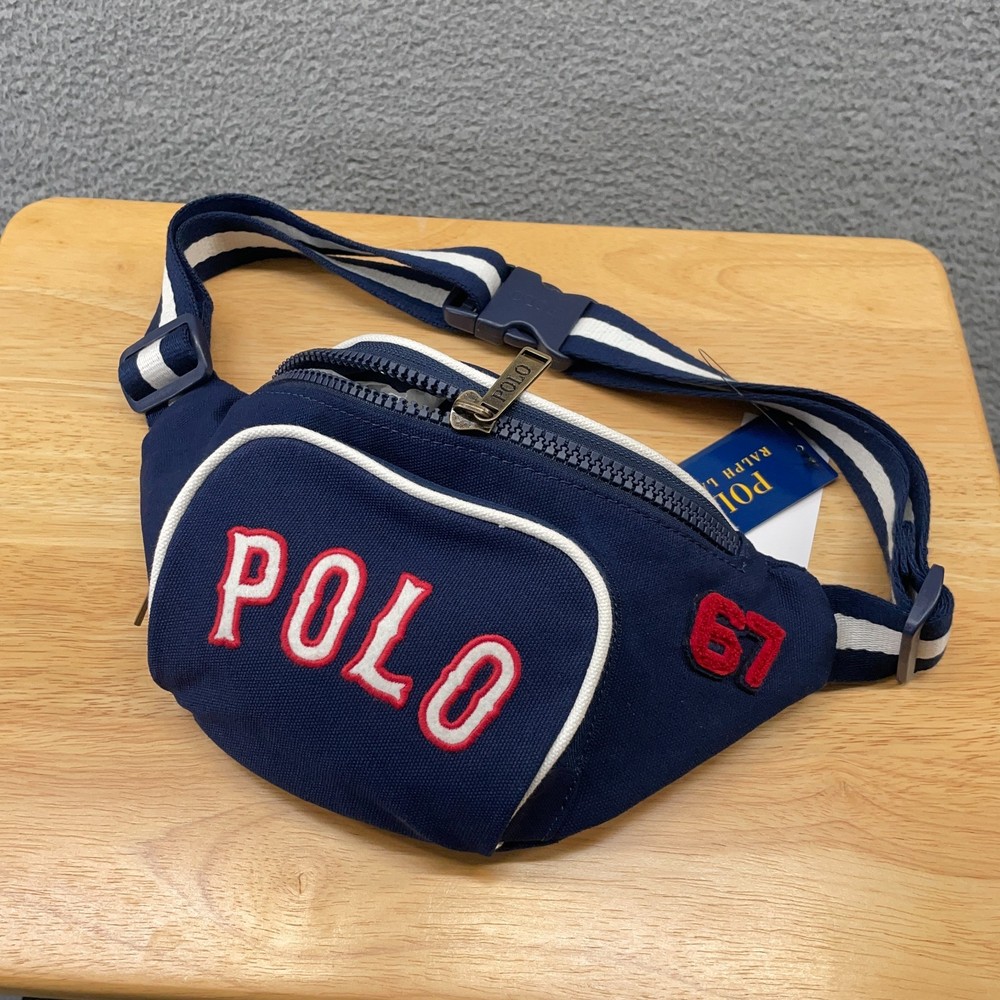 Polo Ralph Lauren Waistpack Crossbody Bag Fanny Pack 67 Logo Patch New with Tags