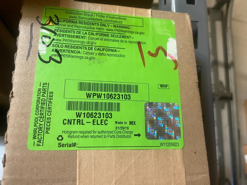NEW OEM WHIRLPOOL REFRIGERATOR DISPENSER CONTROL W10623103 WPW10623103 F15