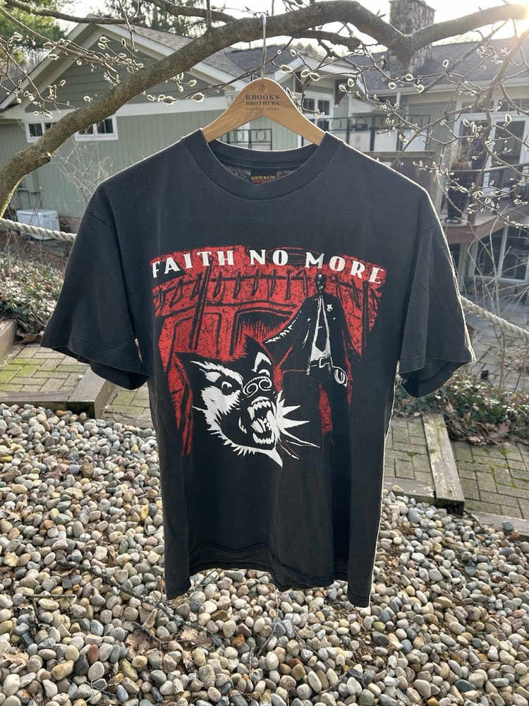 90s Faith No More Graphic T-Shit XL Black Faded Grail