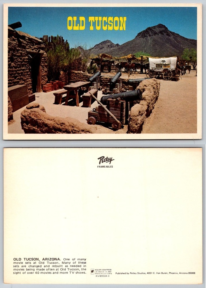 Vintage OLD TUCSON Arizona Movie Set Postcard 1978 Western Theme