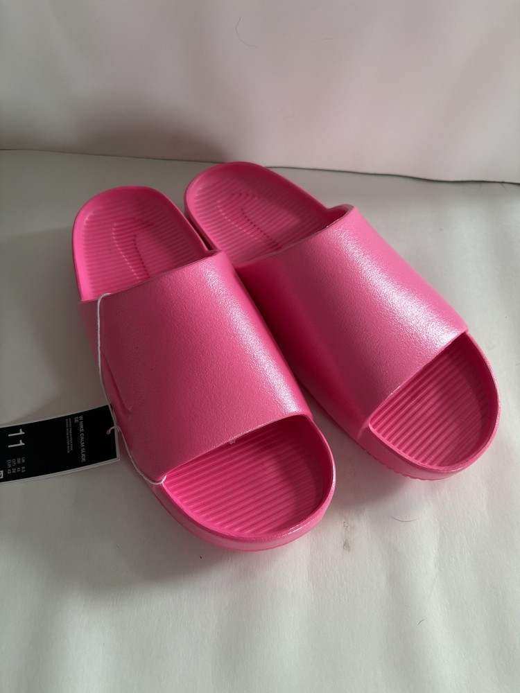 Nike Calm Slide Womens Size 11 Hyper Pink Comfort Sandals FV5940-600 New