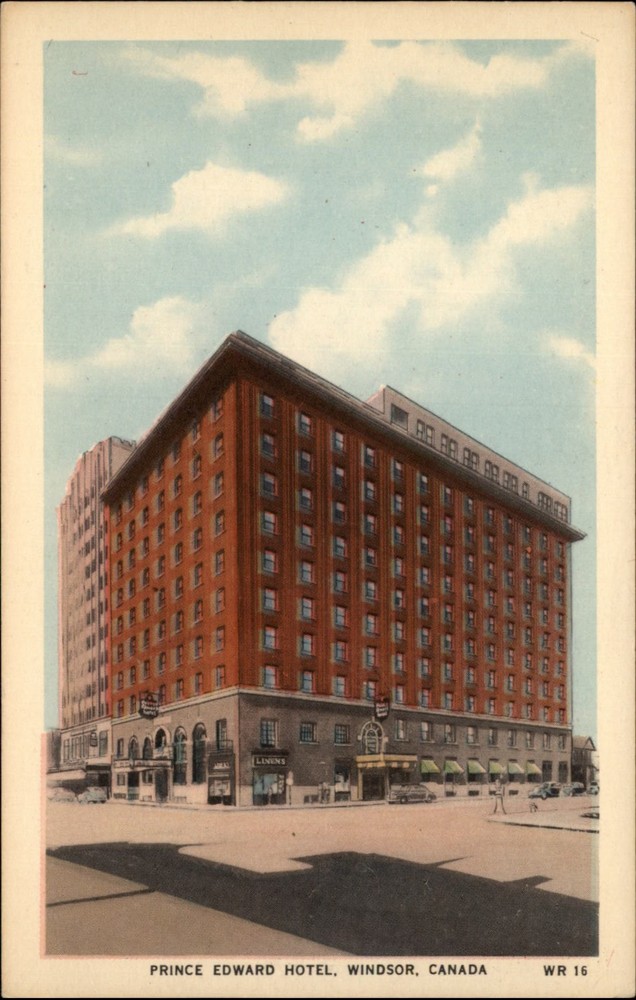 Prince Edward Hotel Windsor Ontario Canada vintage postcard s135