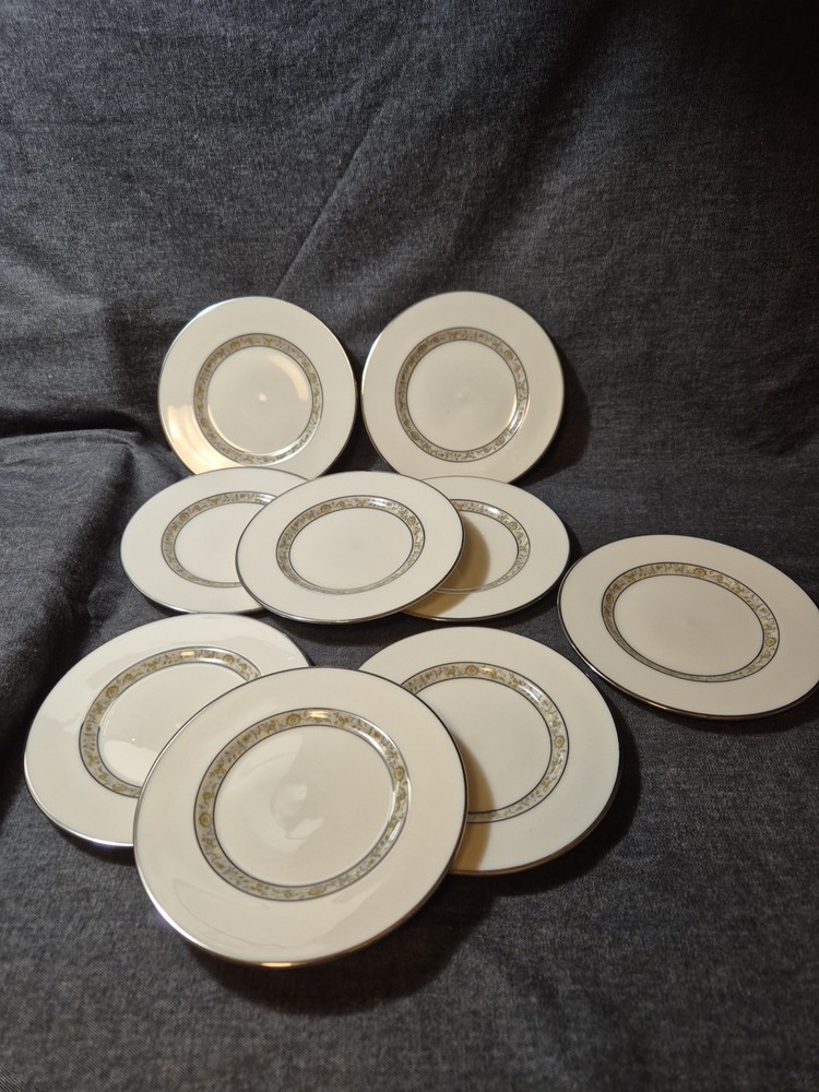 9 Lenox Springdale (Platinum Trim) Bread And Butter Plates