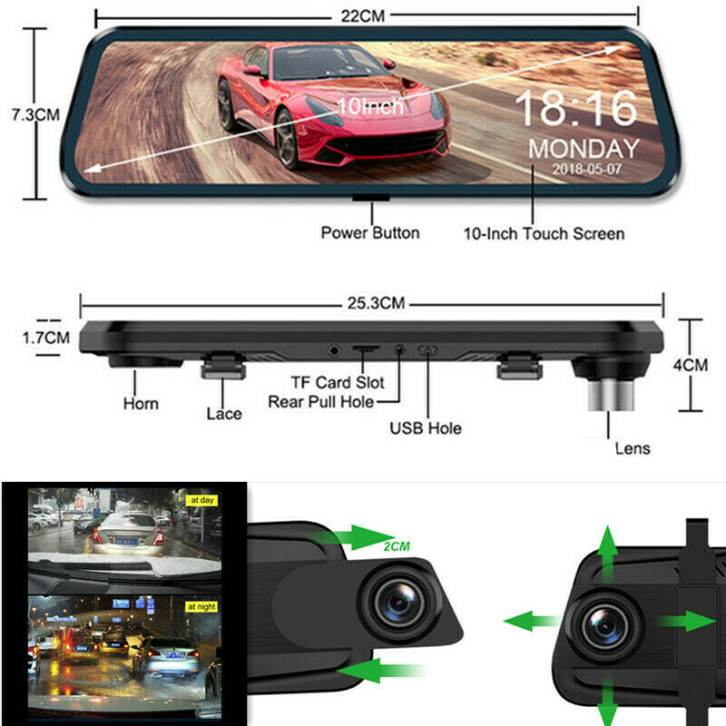 Car Mirror DVR Rear View Camera 10