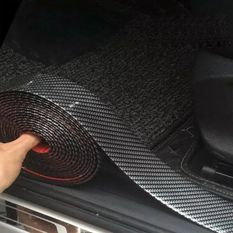 Car Accessories Auto Door Sill Protector Sticker Edge Guard Carbon Fiber Strip