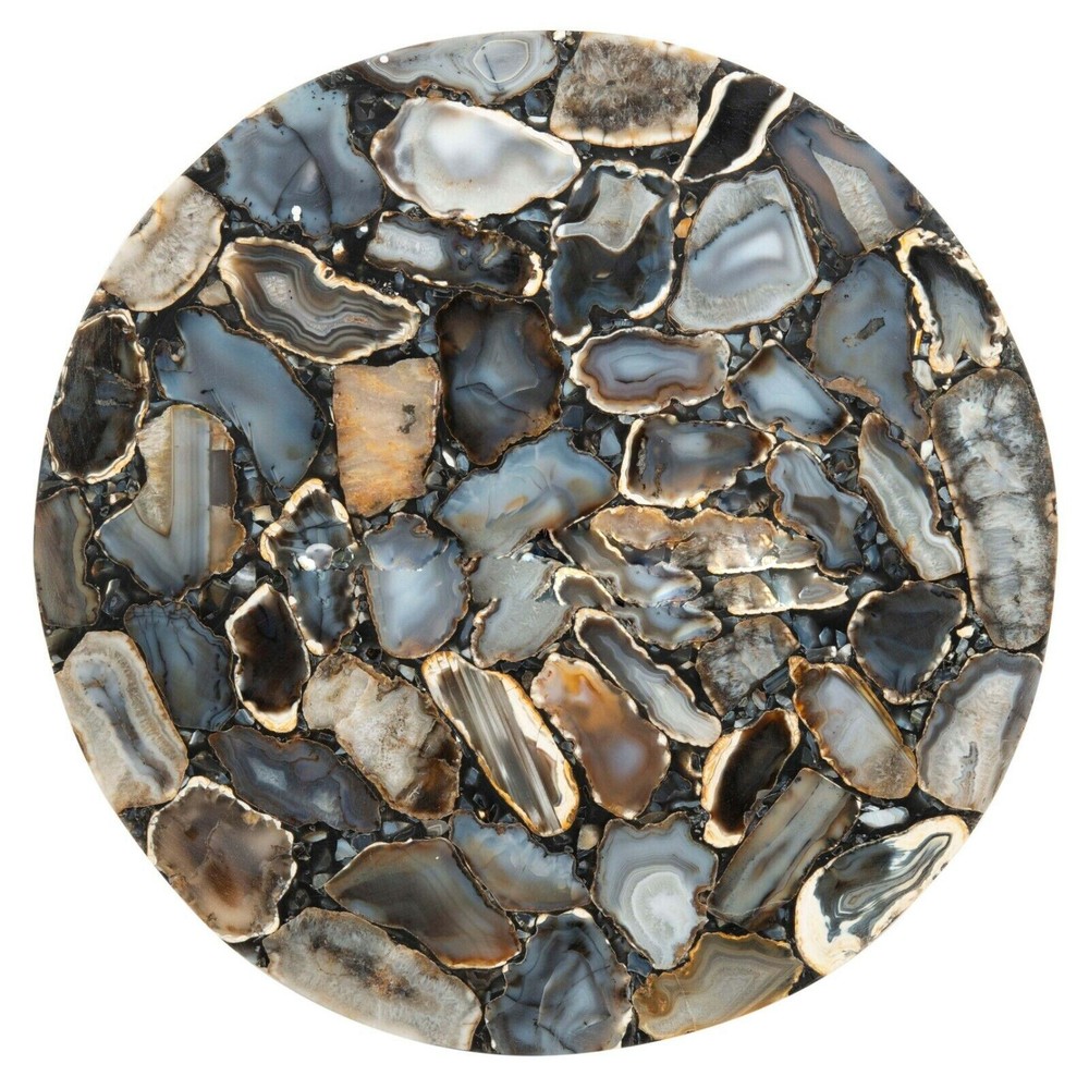 16x16 Wild Agate Coffee Table Top Handmade Natural Stone Living Room Decor