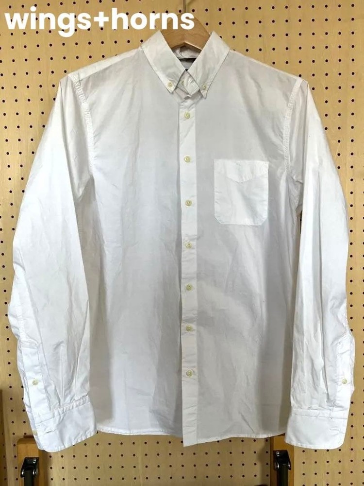 wings+horns Shirt White M Size Men's Fashion Top