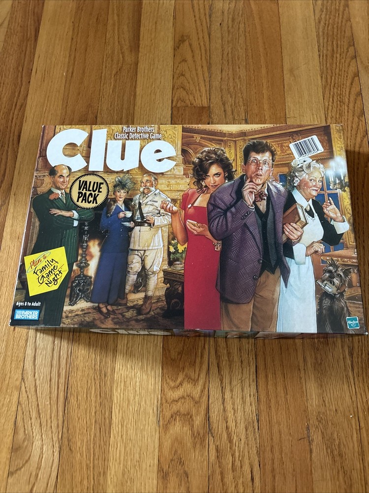 VINTAGE Clue COMPLETE Parker Brothers 1998 Classic Board Game Detective Whodunit