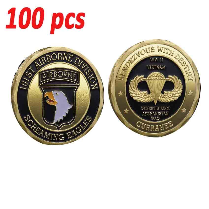 100PCS Gift Coin Army Ranger US Military Commemorative Navy Seals Challenge