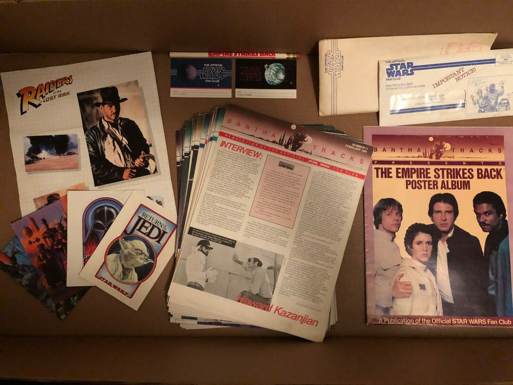 Vintage Star Wars Fan Club Bantha Tracks Poster Album, Cards, Stickers, etc