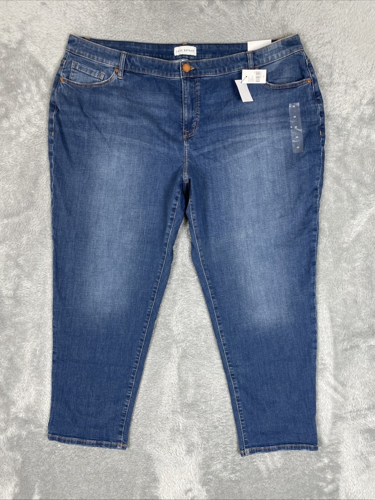 Lane Bryant Jeans Women's 22 Blue Signature Fit Boyfriend Super Stretch Pants